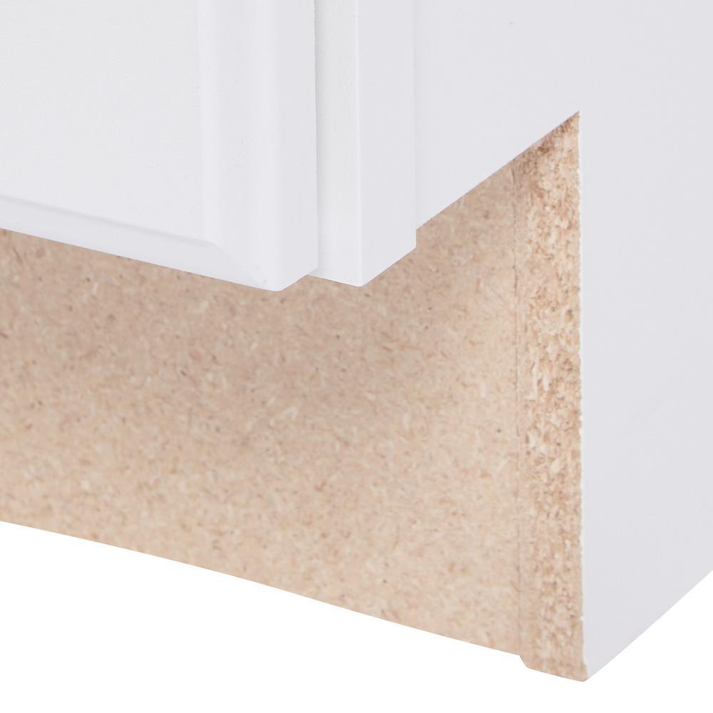 Hampton Assembled 36x34.5x24 in. Base Kitchen Cabinet with Ball-Bearing Drawer Glides in Satin White