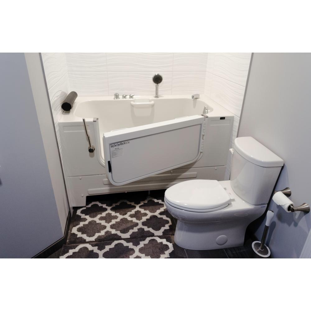 Neptune 5.17 ft. Right Drain Sit-In Bathtub with Heated Air in White - Super Arbor
