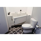 Neptune 5.17 ft. Right Drain Sit-In Bathtub with Heated Air in White - Super Arbor