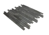 Giorbello (Sample) Travel Series Gray 4-in x 12-in Polished Travertine Brick Mosaic Wall Tile