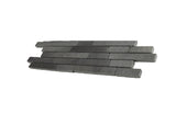 Giorbello (Sample) Travel Series Gray 4-in x 12-in Polished Travertine Brick Mosaic Wall Tile