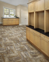 Congoleum DuraStone Roman Elegance Beachcrest Vinyl Tile Sample, 7.5-in x 15.625-in