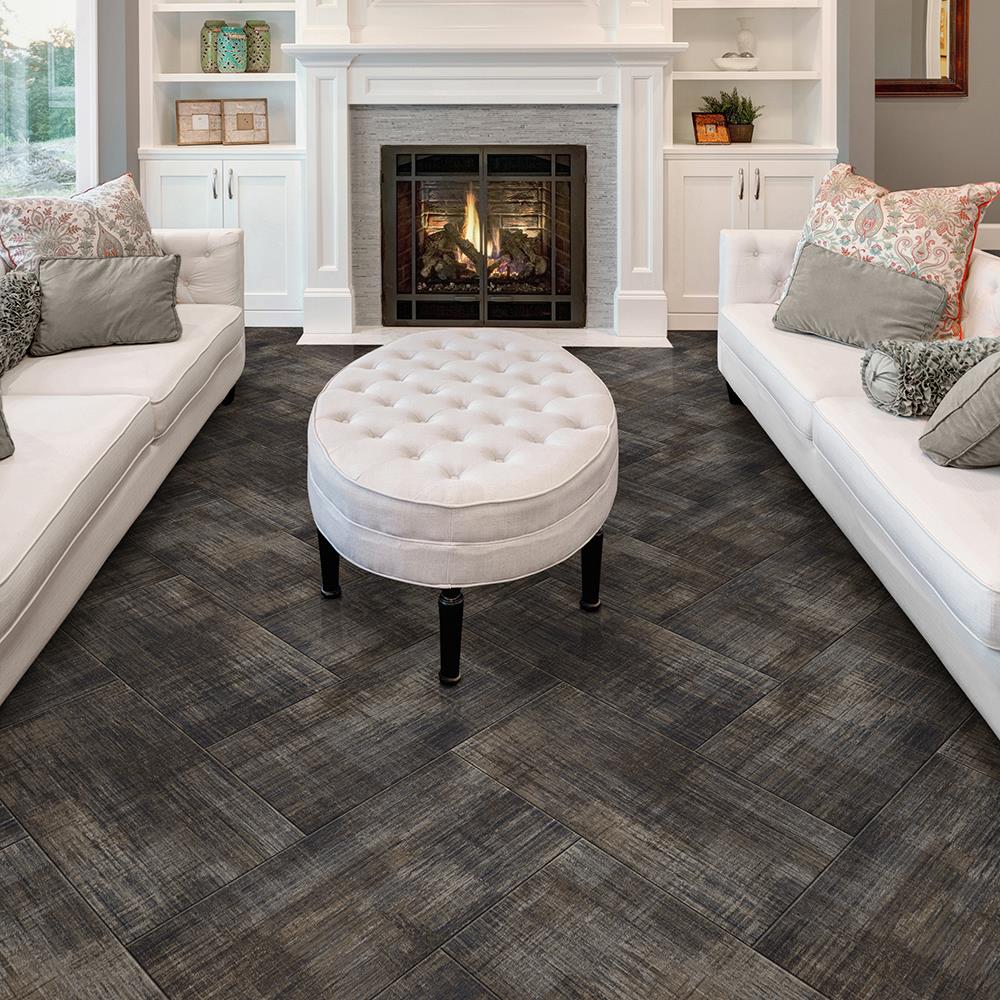 Congoleum DuraStone Architexture Gothic Arch Vinyl Tile Sample, 12 in x 8 in, 4-mil Wear Layer