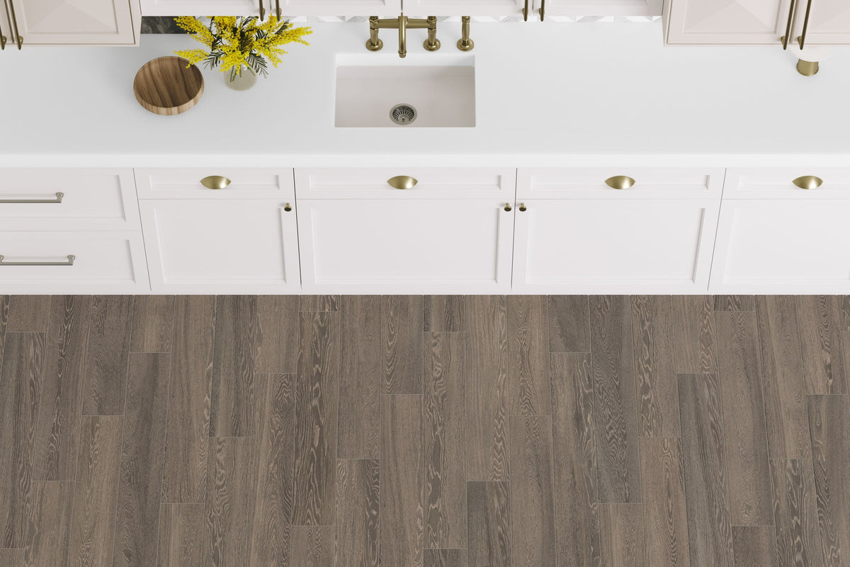 Satori Sedona Walnut 6-in x 36-in Matte Porcelain Wood Look Floor and Wall Tile (1.45-sq ft Piece)