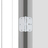 Everbilt 3-1/2 in. White Security Door Hinge, 5/8 in. Radius (3-Pack)
