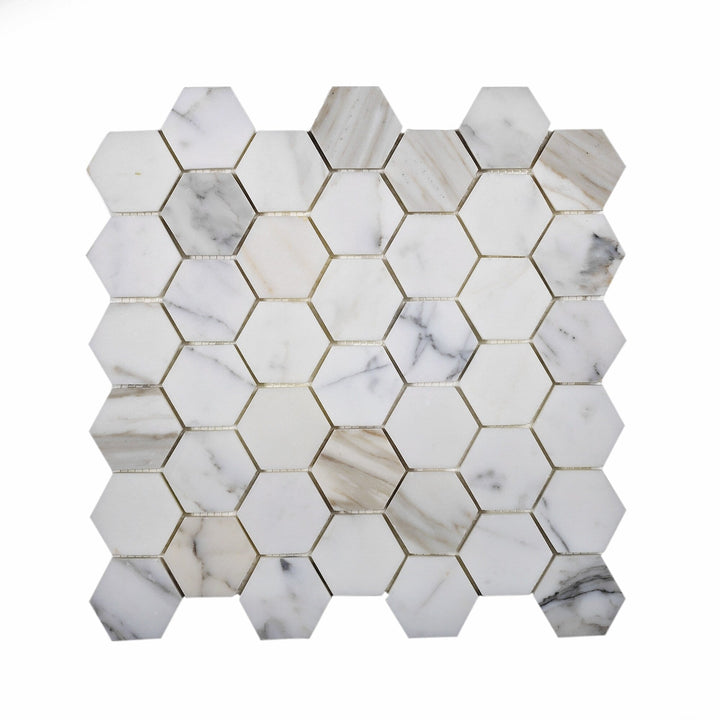 Apollo Tile Gray 12-in x 12-in Honed Natural Stone Marble Honeycomb Marble Look Floor and Wall Tile (4.83-sq. ft/ Carton)