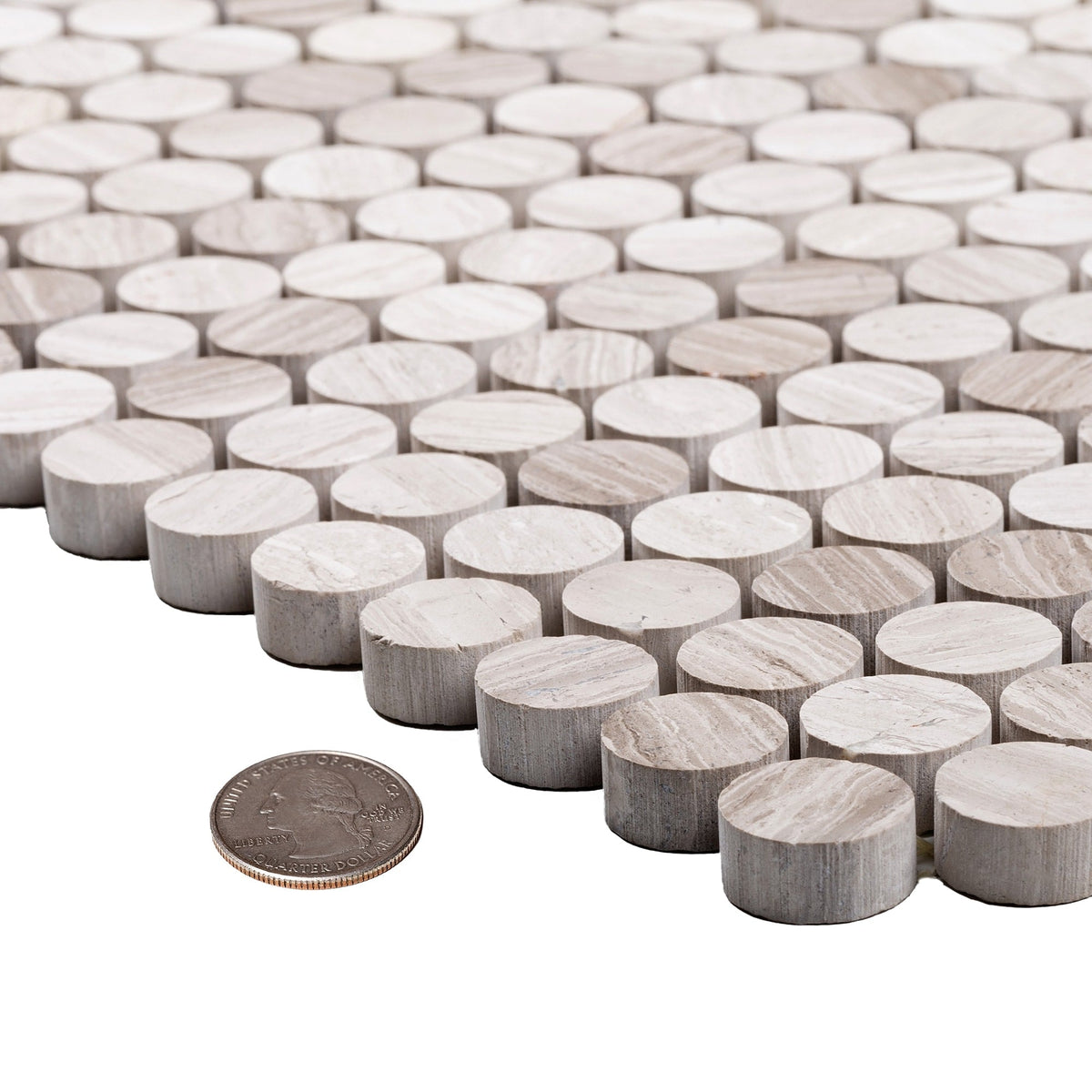 Apollo Tile Gray 11-in x 12-in Polished Wood Honeycomb Wood Look Floor and Wall Tile (4.83-sq. ft/ Carton)
