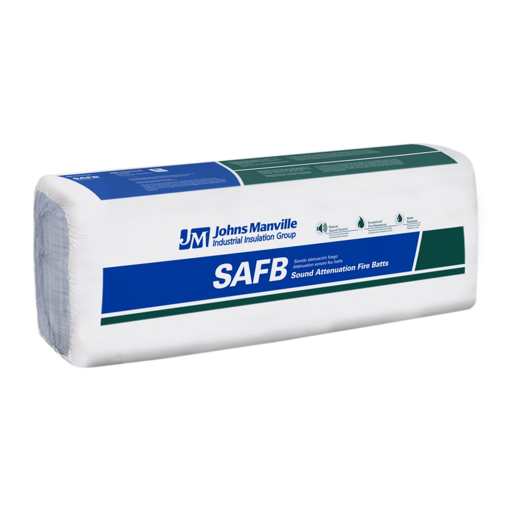 Johns Manville MinWool SAFB Mineral Wool Batt Insulation R-3.7, 24 in. x 48 in. x 3 in., Unfaced (80 sq ft)