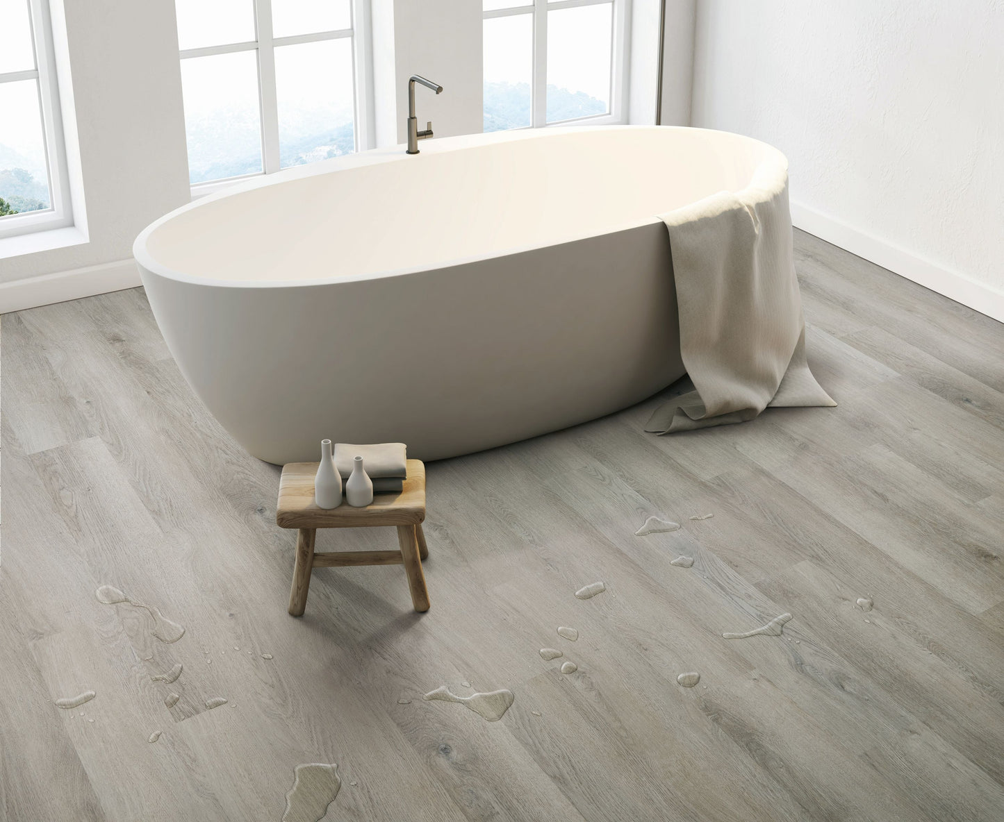 Style Selections Slate Oak 6-in W x 36-in L x 4.4-mm Thick Waterproof Interlocking Luxury Vinyl Plank Flooring, 22.17-sq ft Carton