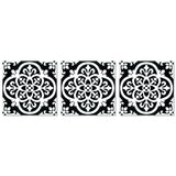 Lucida USA Florentine Black Patterned Look 12-mil x 12-in W x 12-in L Waterproof Peel and Stick Vinyl Tile Flooring (36-sq ft/ Carton)