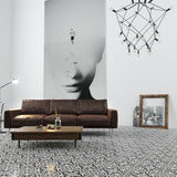 Lucida USA Florentine Black Patterned Look 12-mil x 12-in W x 12-in L Waterproof Peel and Stick Vinyl Tile Flooring (36-sq ft/ Carton)