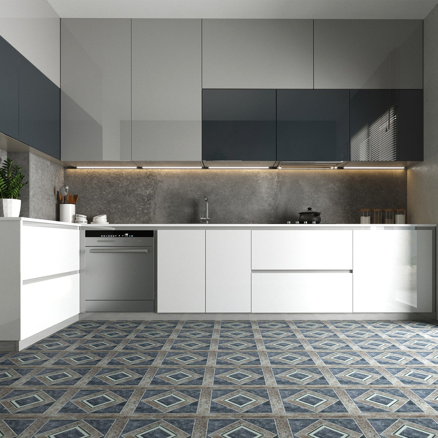 Lucida USA BaseCore Roman 12-in x 12-in Waterproof Peel-and-Stick Luxury Vinyl Tile Flooring (36-sq ft/carton)