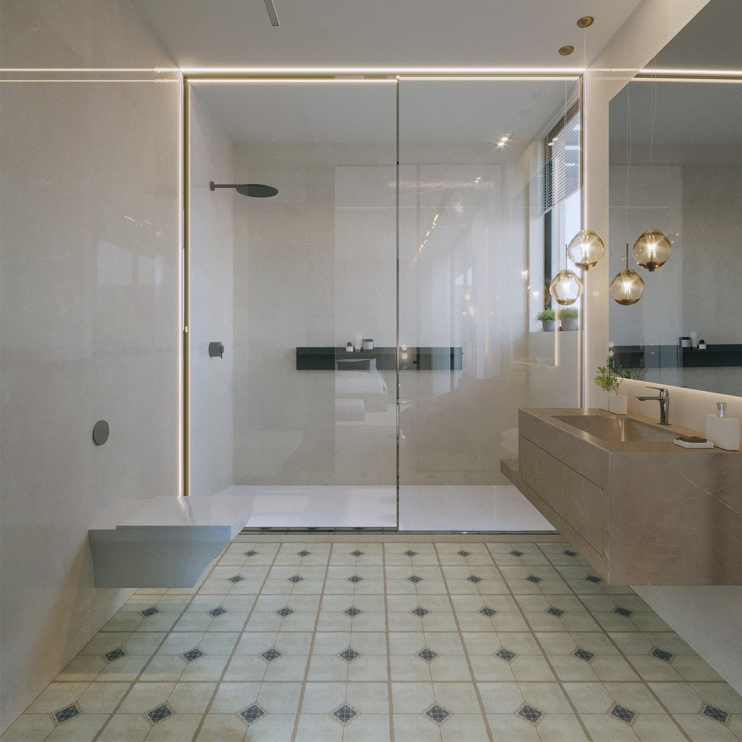 Lucida USA BaseCore Calabrian 12-in x 12-in Waterproof Peel-and-Stick Luxury Vinyl Tile Flooring, 36-sq ft Carton