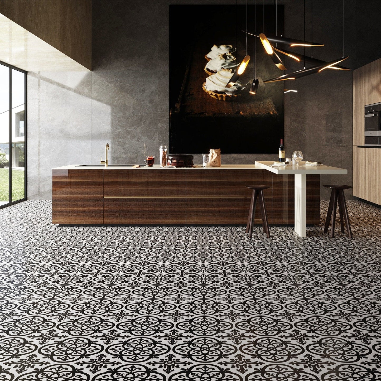 Lucida USA BaseCore Light Florentine 12-in x 12-in Waterproof Peel-and-Stick Luxury Vinyl Tile Flooring (36-sq ft/Carton)