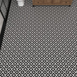 Lucida USA Dark Venetian Black Patterned Look 12-mil x 12-in W x 12-in L Waterproof Peel and Stick Vinyl Tile Flooring (36-sq ft/ Carton)