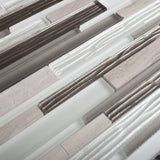 Apollo Tile (Sample) White, Gray 4-in x 4-in Polished Glass/Metal/Stone Marble Brick Look Floor and Wall Tile