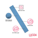 Lucida USA MonoCore Marshmallow White 22-mil x 5-4/5-in W x 36-in L Waterproof Interlocking Luxury Vinyl Plank Flooring (13-sq ft/ Carton)