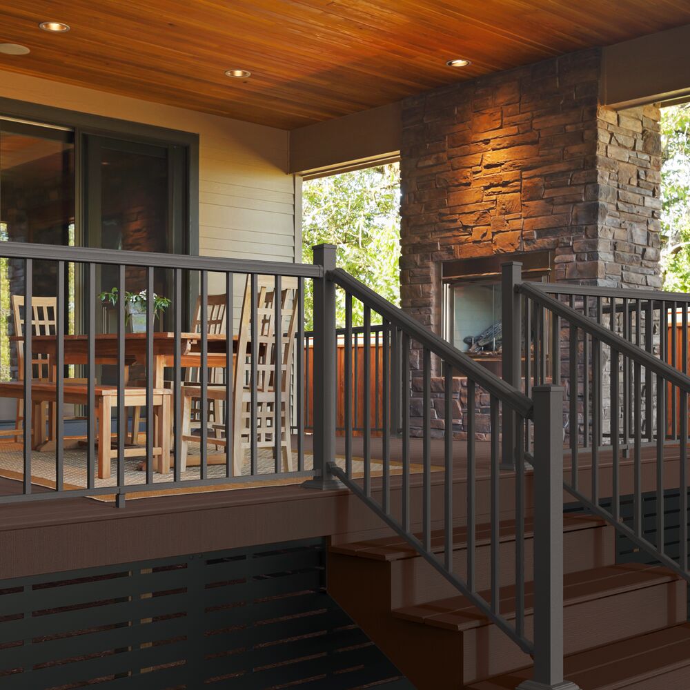 Freedom 2.5-in x 2.5-in x 5-ft Matte Bronze Aluminum Deck Post