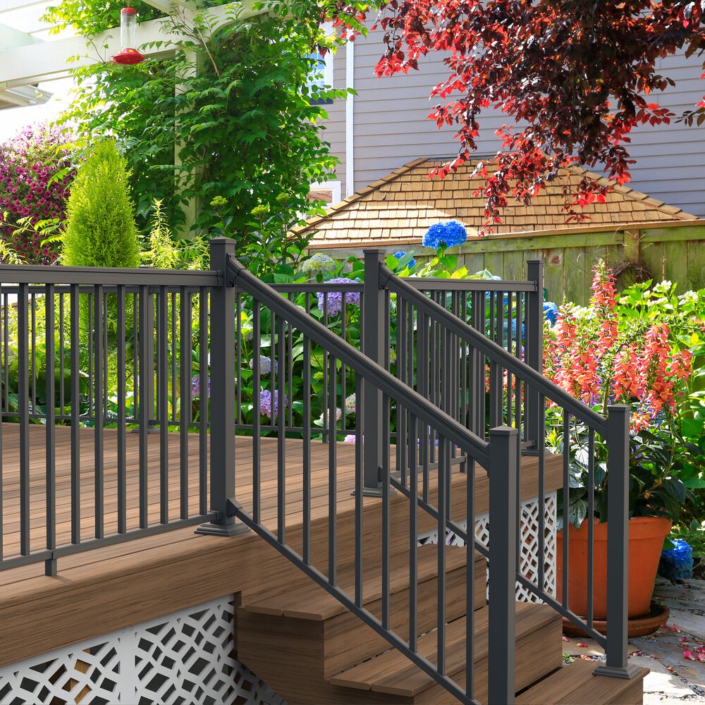 Freedom 2.5-in x 2.5-in x 5-ft Matte Bronze Aluminum Deck Post