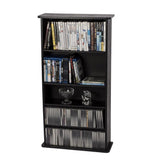 Atlantic Black Traditional Wood Media Cabinet