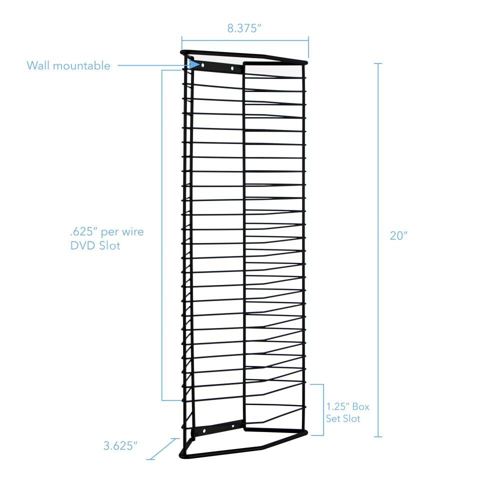Atlantic Black Steel Traditional Metal Media Cabinet