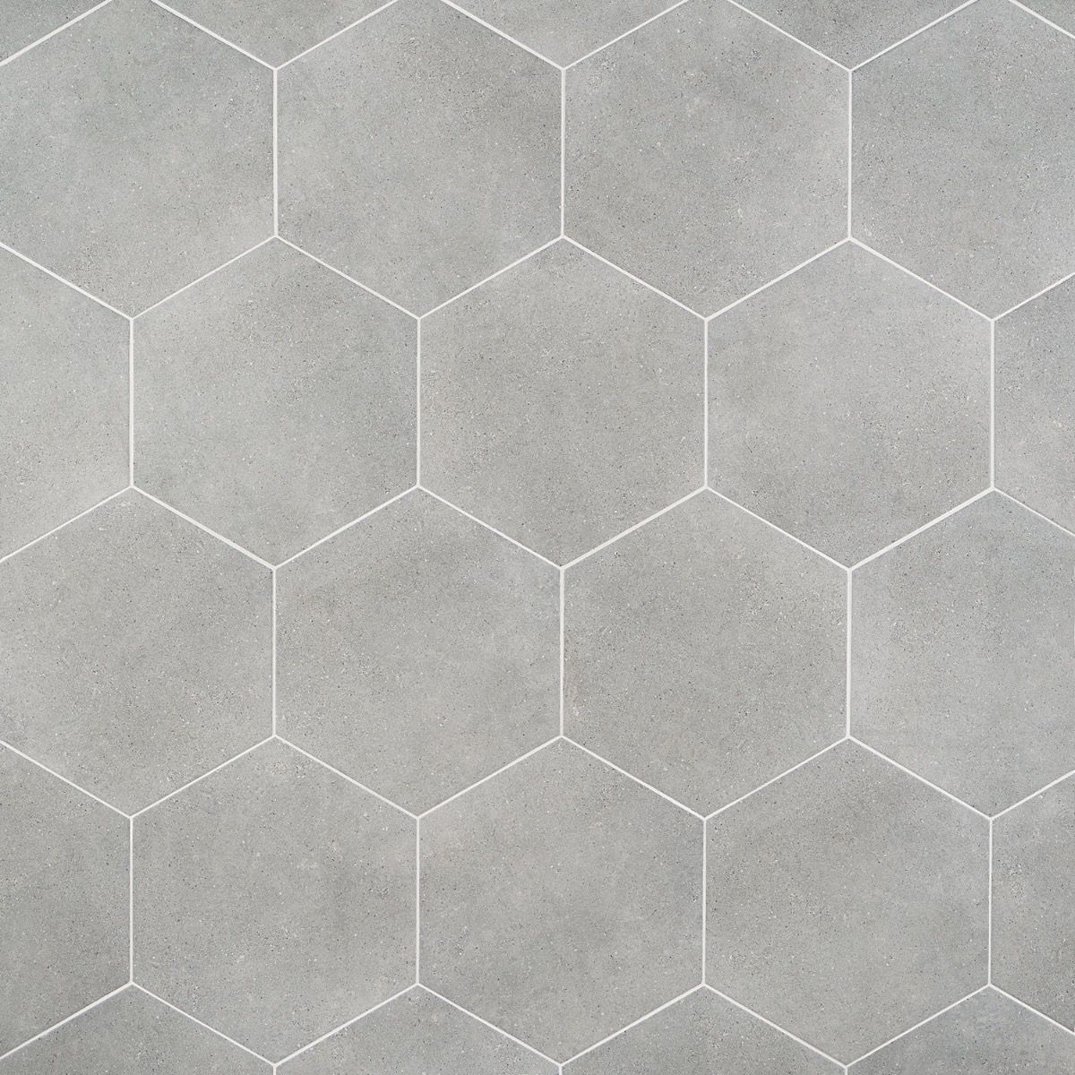 Artmore Tile Bower Hex Gray 12-in x 15-in Matte Porcelain Cement look Hexagon Floor and Wall Tile product image