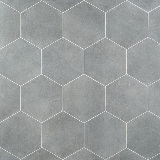 Artmore Tile Bower Hex Graphite 12-in x 15-in Matte Porcelain Cement look Hexagon Floor and Wall Tile product image