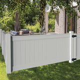 Freedom 7-ft H x 5-in W White Vinyl Line Fence Post (Assembled)
