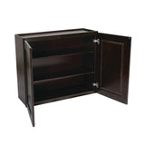 Design House Brookings 33-in W x 36-in H x 12-in D Espresso Maple Wall Ready To Assemble Plywood Cabinet (Recessed Panel Shaker Door Style)