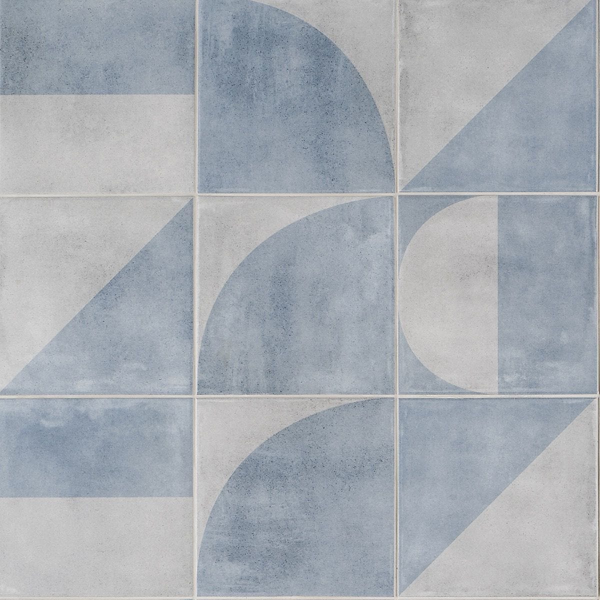 Artmore Tile James Blue 8-in x 8-in Matte Porcelain Encaustic Floor and Wall Tile product image
