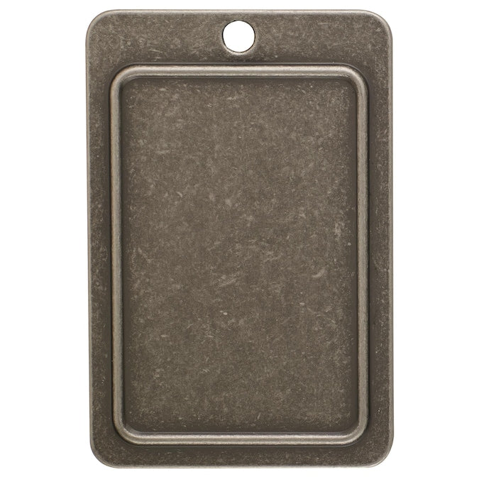 Amerock Nature's Splendor 1-7/8-in (25mm) Center to Center Weathered Nickel Rectangular Finger Drawer Pull