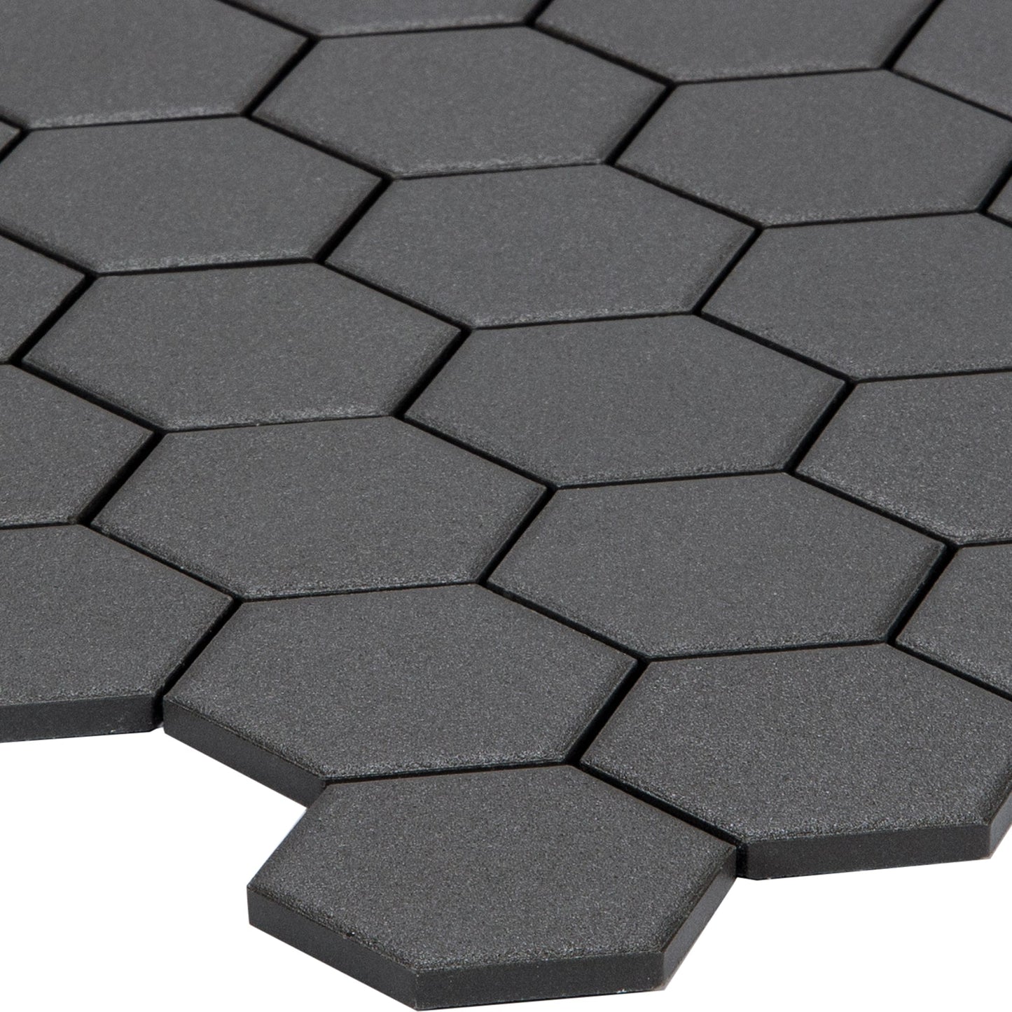 Satori Carbon 11-in x 12-in Matte Porcelain Hexagon Mosaic Floor and Wall Tile (0.9-sq. ft/ Piece)
