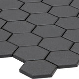 Satori Carbon 11-in x 12-in Matte Porcelain Hexagon Mosaic Floor and Wall Tile (0.9-sq. ft/ Piece)