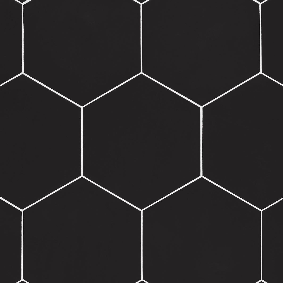 Artmore Tile Maestro Black 10-in x 11-in Matte Porcelain Encaustic Hexagon Floor and Wall Tile product image