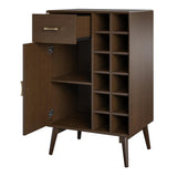 Ameriwood Home Brittany 24-in x 38.8-in Brown Rectangle Bar Cabinet