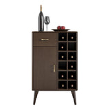 Ameriwood Home Brittany 24-in x 38.8-in Brown Rectangle Bar Cabinet