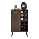 Ameriwood Home Brittany 24-in x 38.8-in Brown Rectangle Bar Cabinet