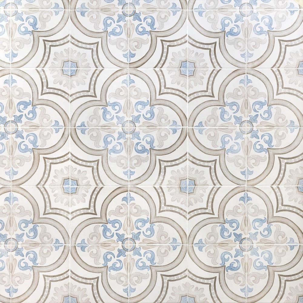 Artmore Tile Samora Daiza 8-in x 8-in Matte Porcelain Encaustic Floor and Wall Tile product image