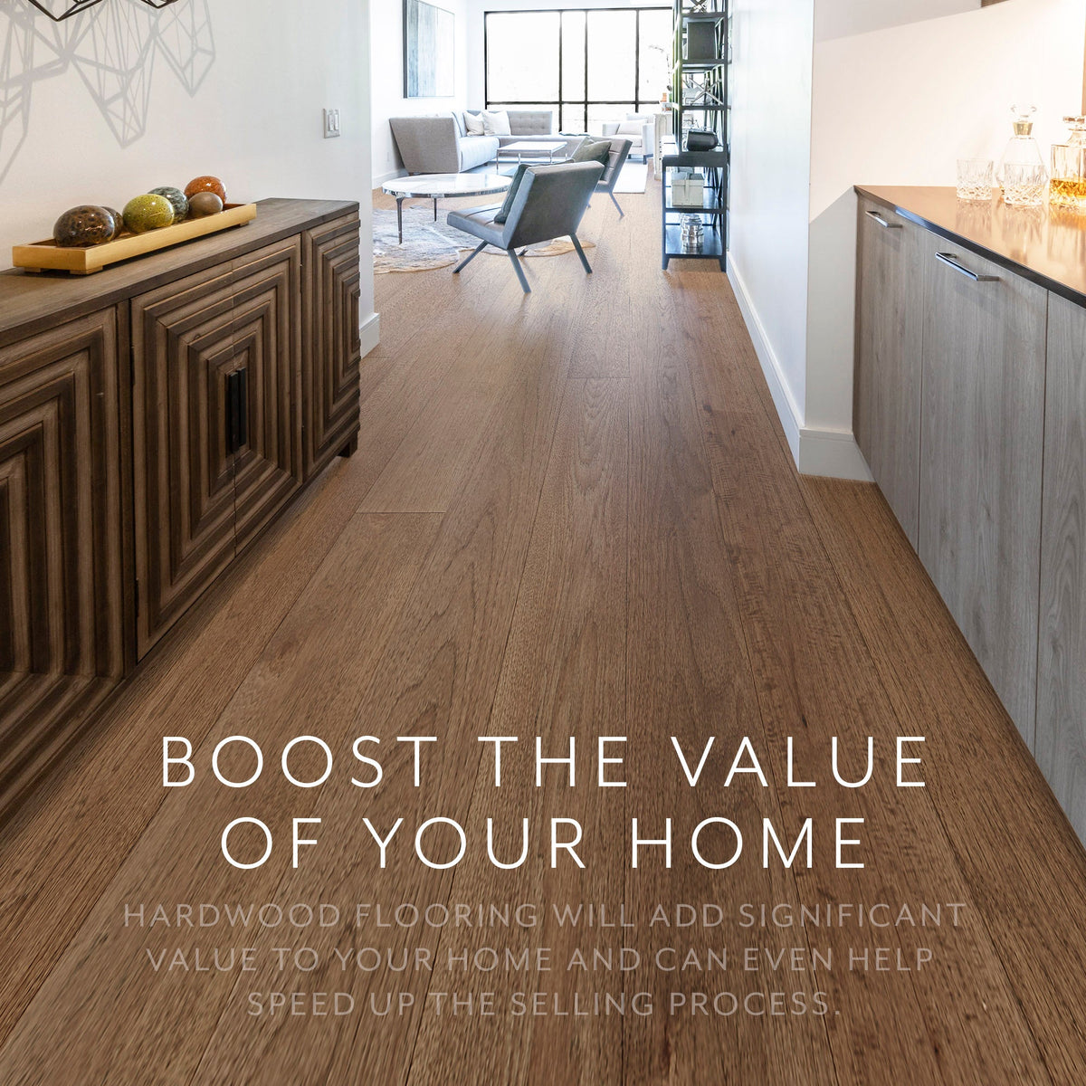 Element Flooring Hickory Plush Knot hardwood flooring — surface grain detail