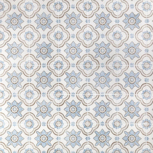 Artmore Tile Samora Basma 8-in x 8-in Matte Porcelain Encaustic Floor and Wall Tile product image