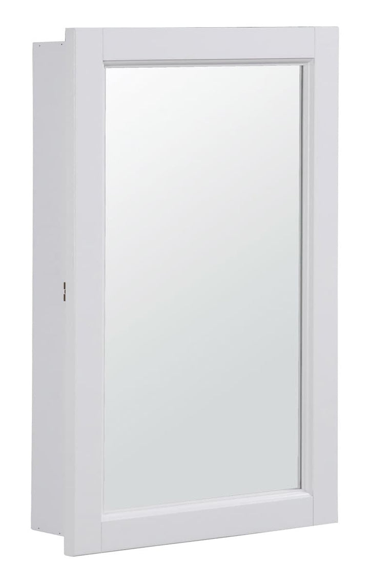 Design House Concord 16-in x 26-in Surface Mount White Mirrored Medicine Cabinet