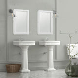 Design House Concord 16-in x 26-in Surface Mount White Mirrored Medicine Cabinet