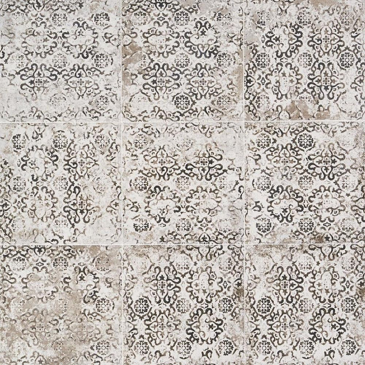 Artmore Tile Gorham Nera 8-in x 8-in Matte Porcelain Encaustic Floor and Wall Tile product image