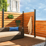 HOFT B4 Corner Post 3-ft x 44-in Black Aluminum Deck Rail Kit