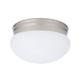Project Source 9.25-in Brushed Nickel Traditional Flush Mount Light