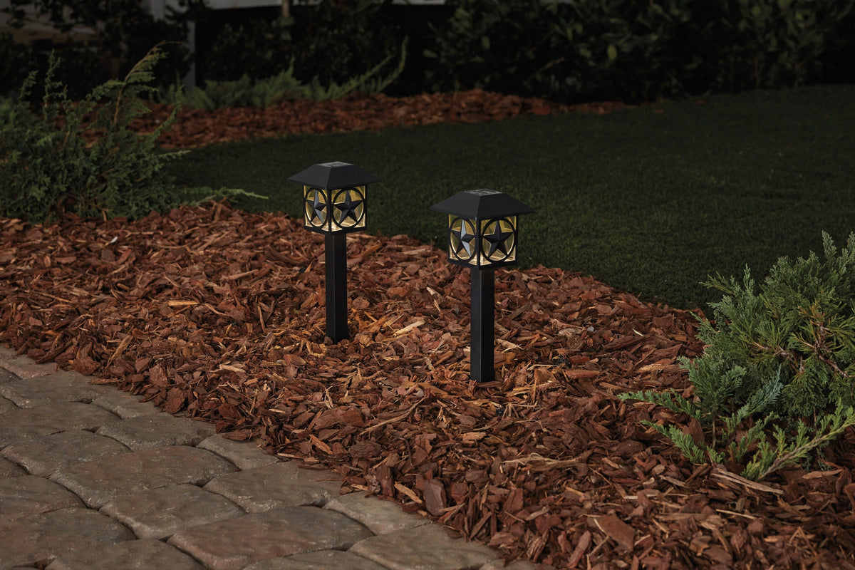 Portfolio 2Brighter 2.4-Lumen Black Solar Integrated LED Path Light, 3500K
