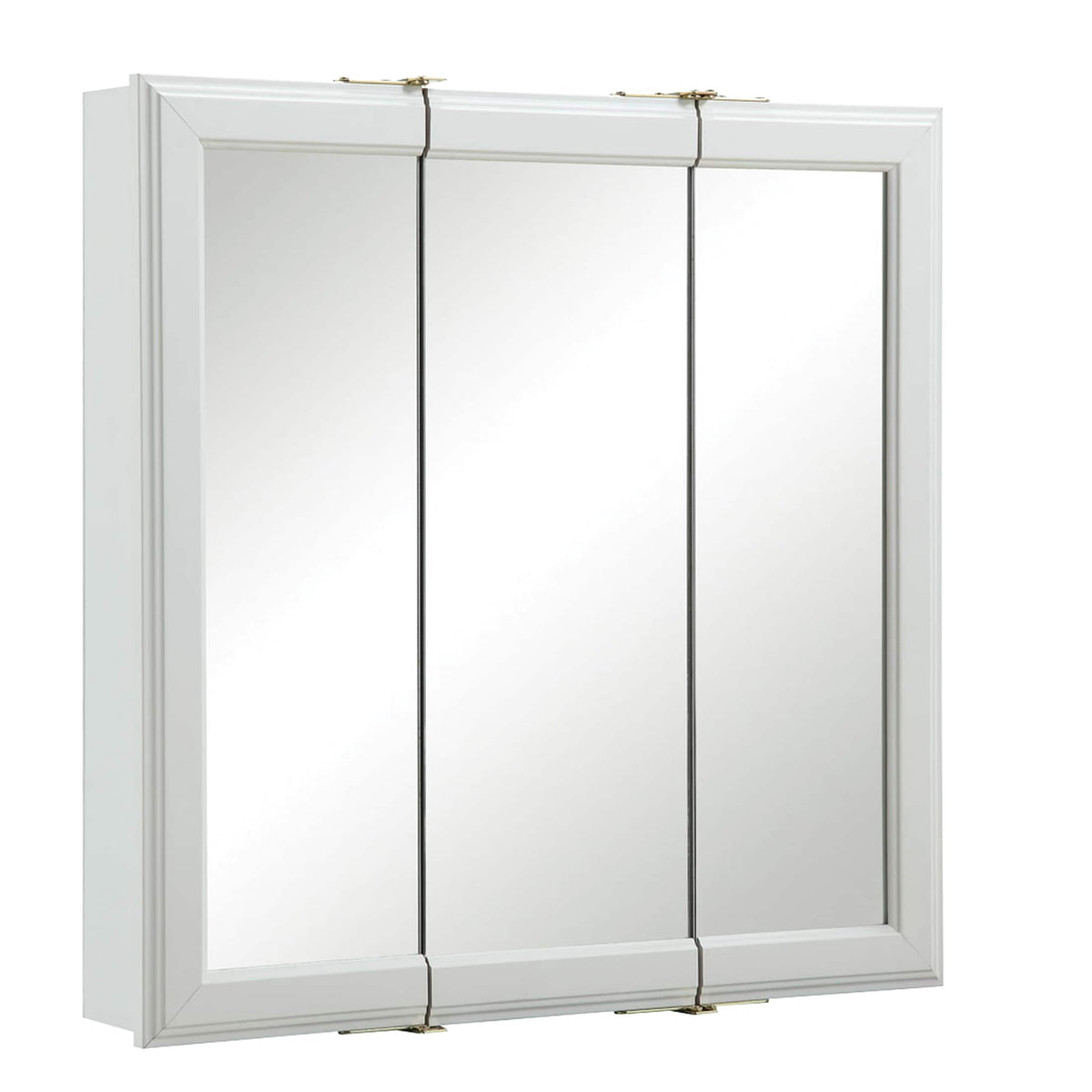 Design House Wyndham 24-in x 24-in Surface Mount White Mirrored Medicine Cabinet