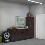 Design House Brookings 24-in W x 36-in H x 12-in D Espresso Maple Blind Corner Wall Ready To Assemble Plywood Cabinet (Recessed Panel Shaker Style)