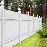 Freedom All American Dogear 6-ft H x 6-ft W White Privacy Vinyl Fence Panel (Assembled)