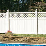 Freedom Conway 9-ft H x 5-in W White Vinyl Line Fence Post (Unassembled)